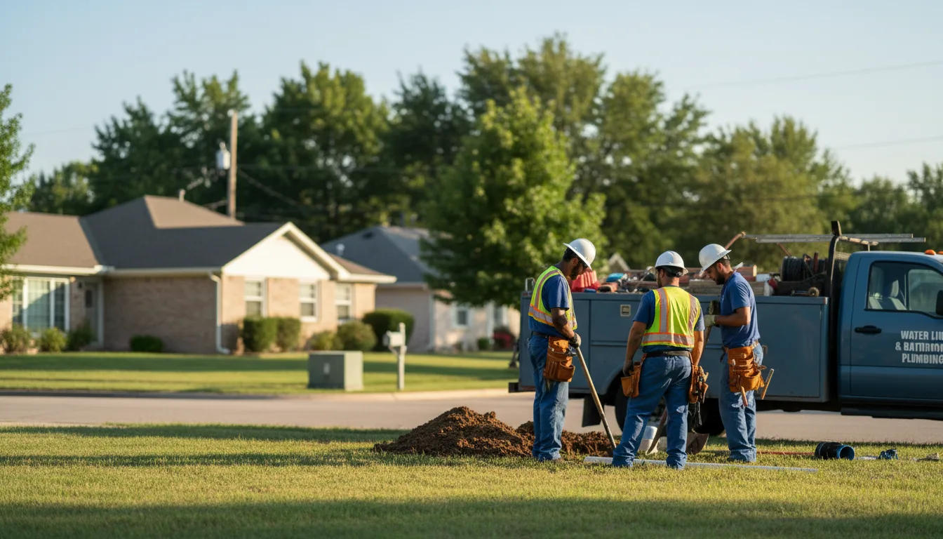 Residential water line and bathroom plumbing service in Asheville, NC